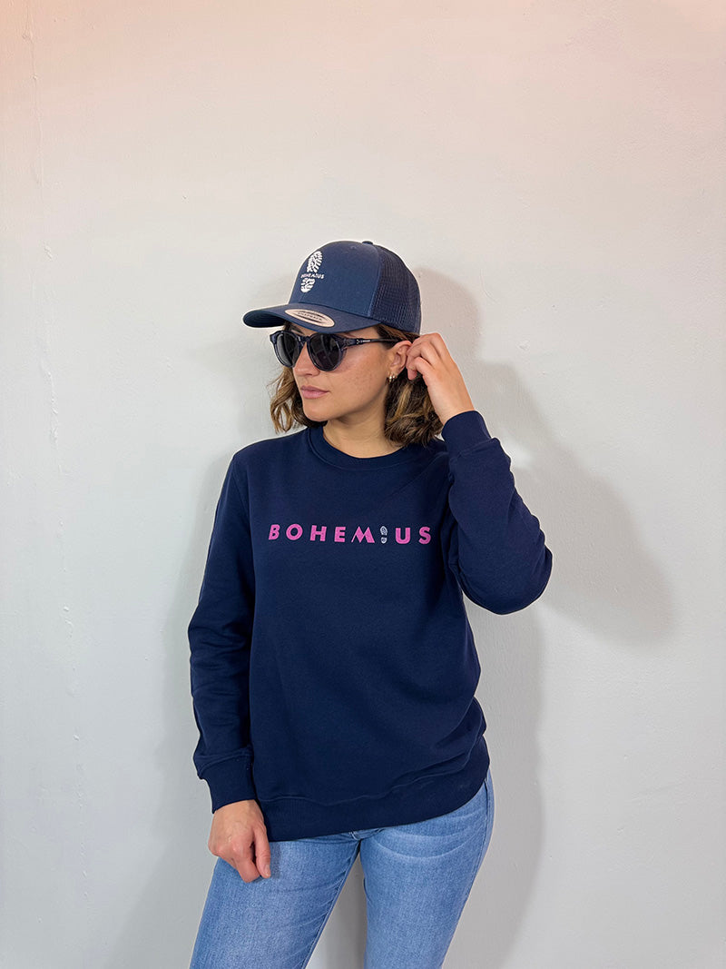 GORRA AZUL MARINO BORDADO 3D BLANCO