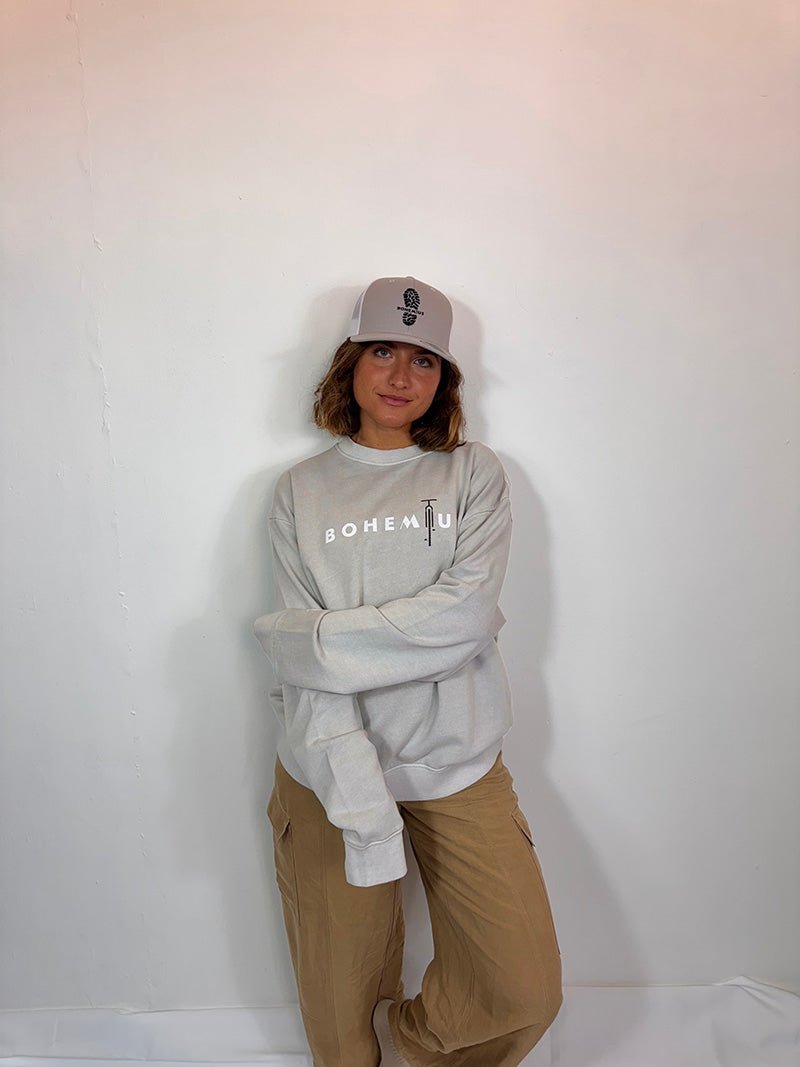 GORRA GRIS/BLANCO BORDADO 3D NEGRO