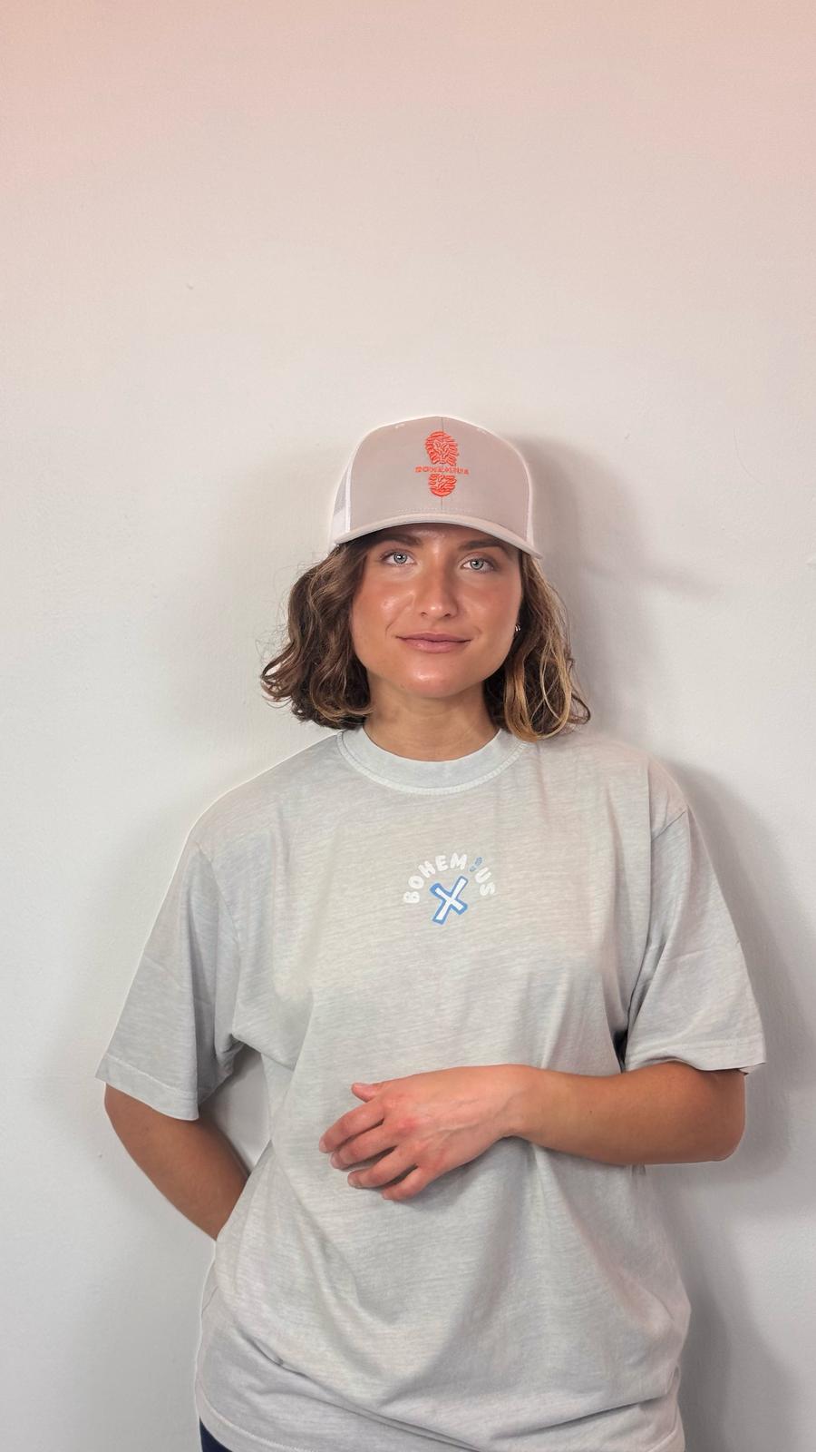 CAMISETA CORTA GRIS HIELO X QUE NO AZUL