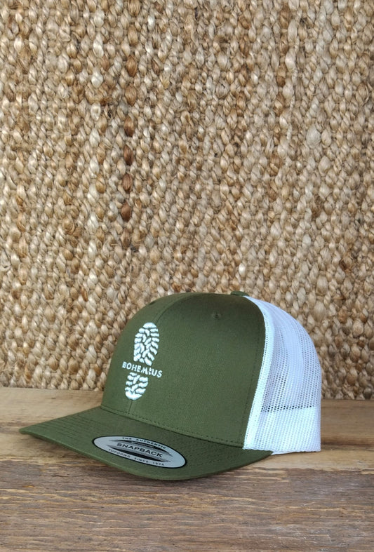 GORRA VERDE/BLANCO BORDADO 3D BLANCO