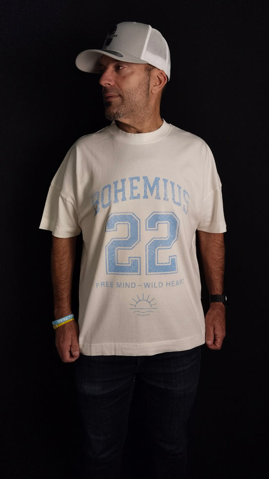CAMISETA CREMA HOMBROS CAIDO BOHEMIUS 22