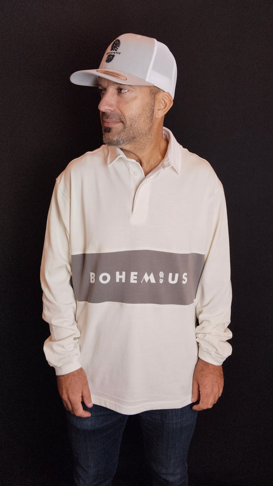 POLO RUGBY CREMA / GRIS 22