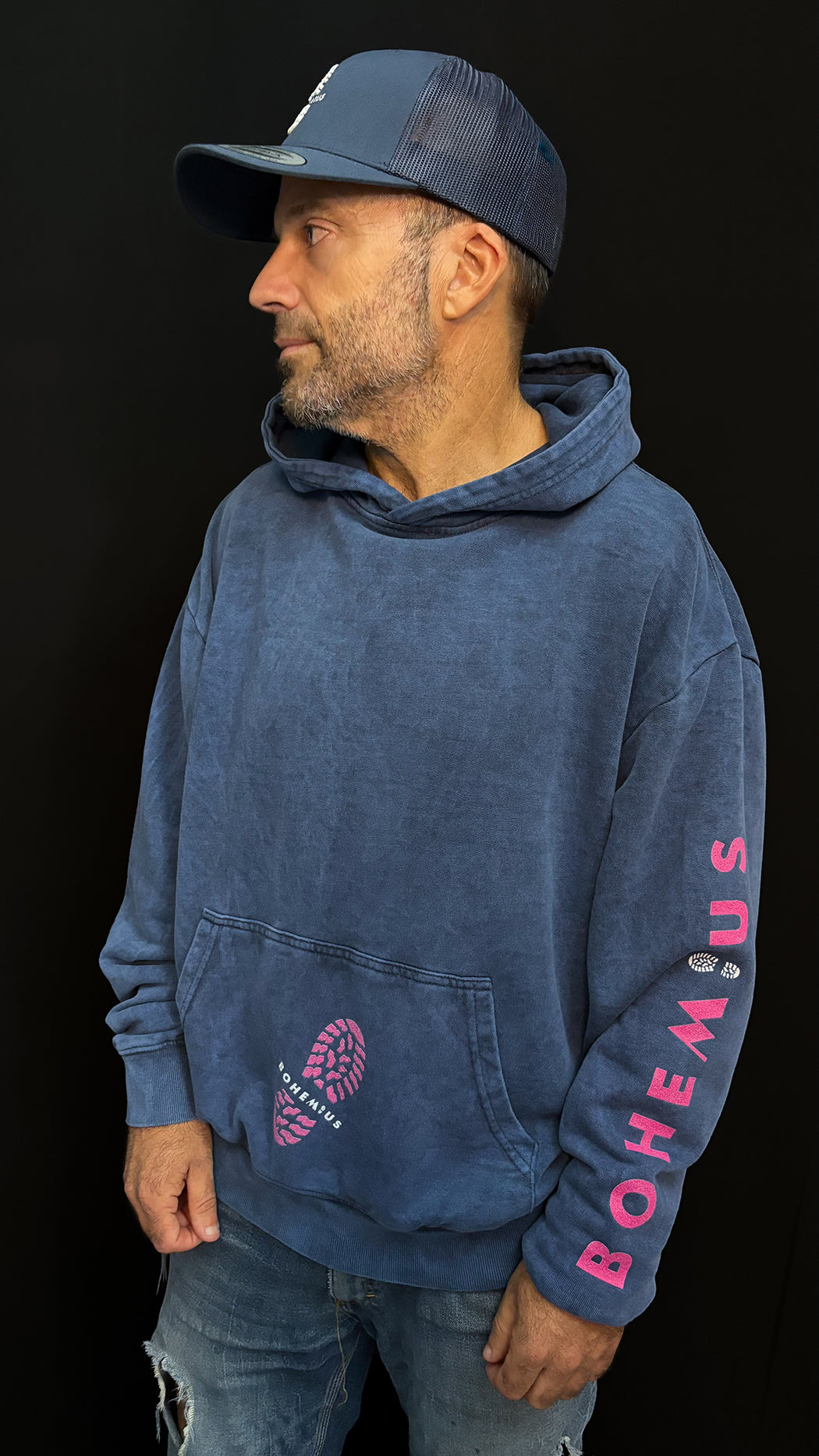 SUDADERA AZUL DESGASTADO ALWAYS UP