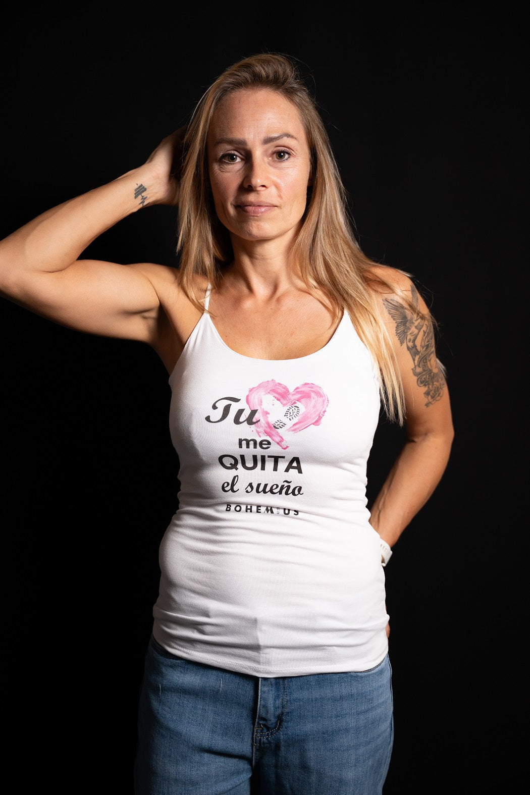 CAMISETA TIRANTES TU HUELLA ME QUITA EL SUEÑO