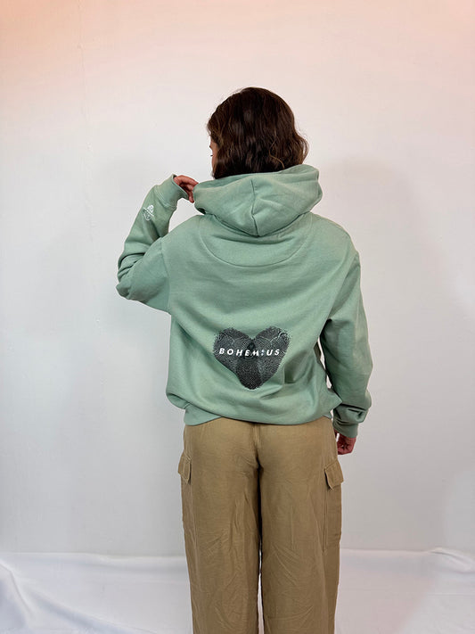 SUDADERA CAPUCHA BOHEMIUS CORAZON HUELLA DACTILAR