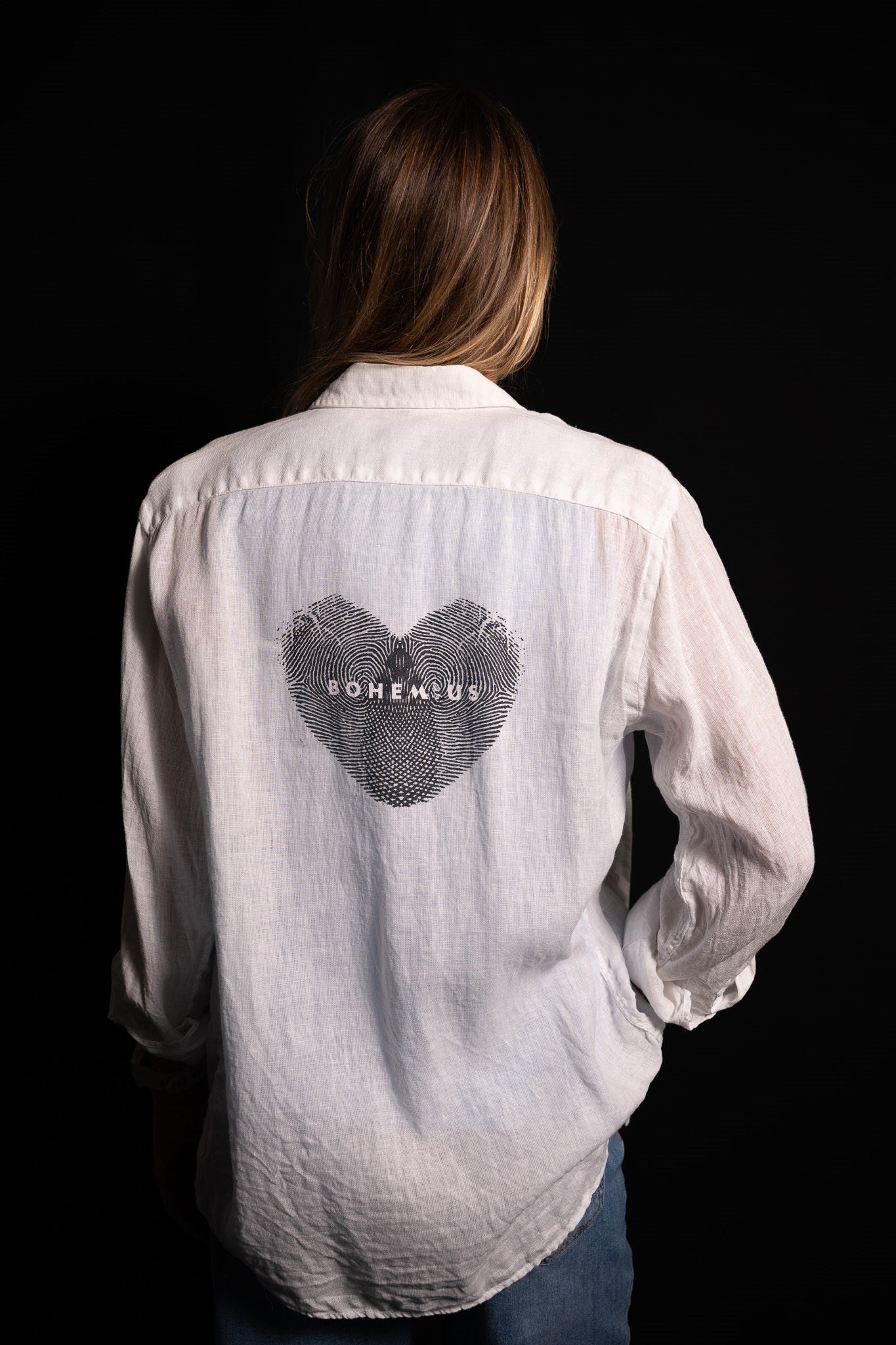 CAMISA LINO BLANCA CORAZON