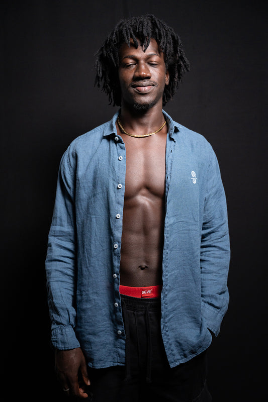 CAMISA LINO AZUL MARINO ILUMINA