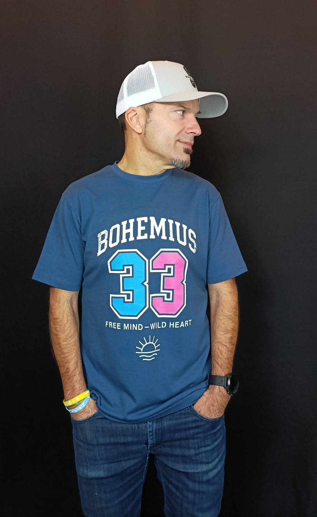 CAMISETA AZUL MARINO 33 BICOLOR