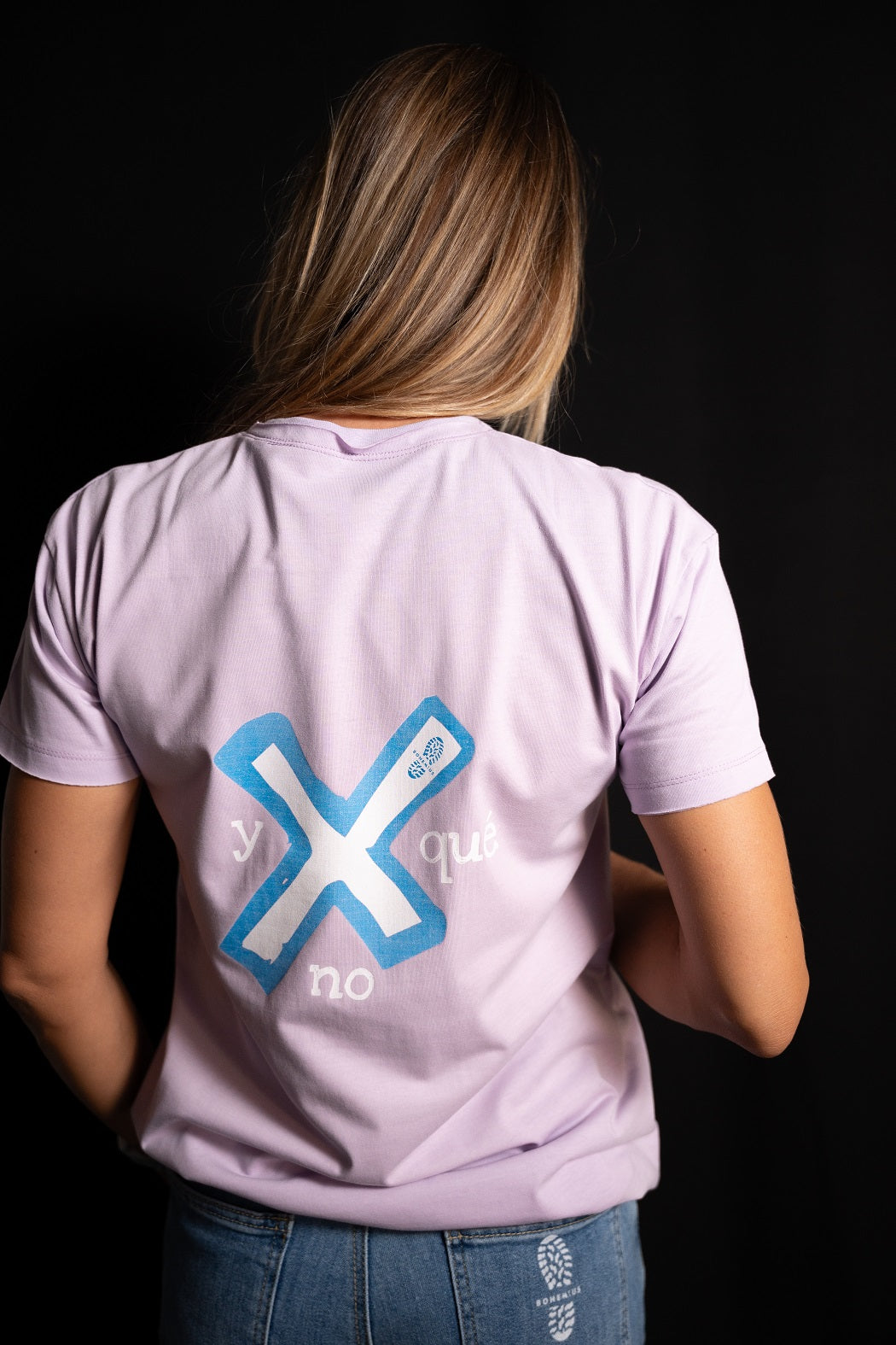 CAMISETA CORTA MALVA X QUE NO AZUL