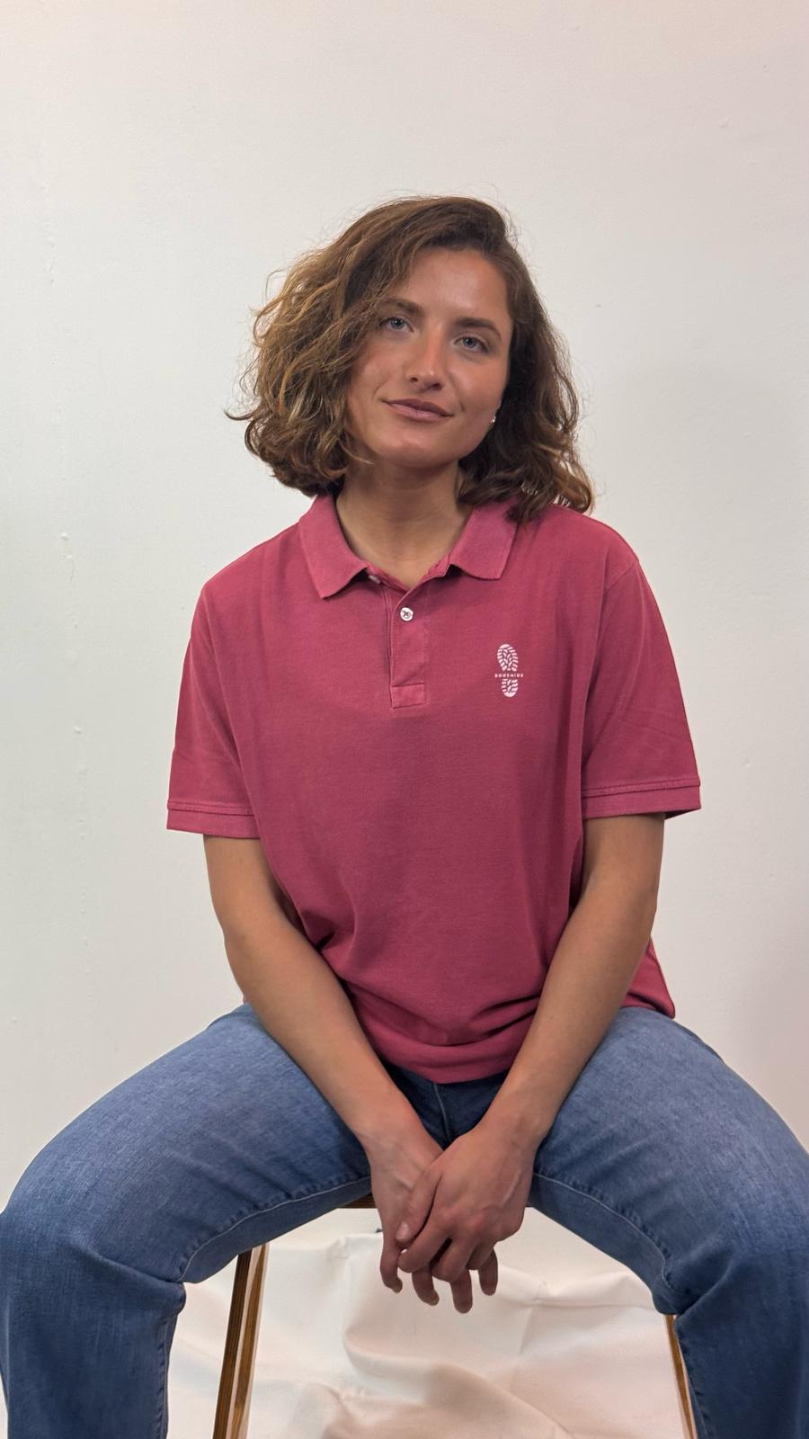 POLO ROJO BOHEMIUS CLASICO CON BICI