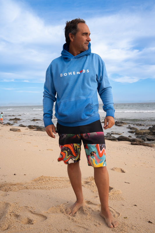 SUDADERA CON CAPUCHA  Y X QUE NO  AZUL