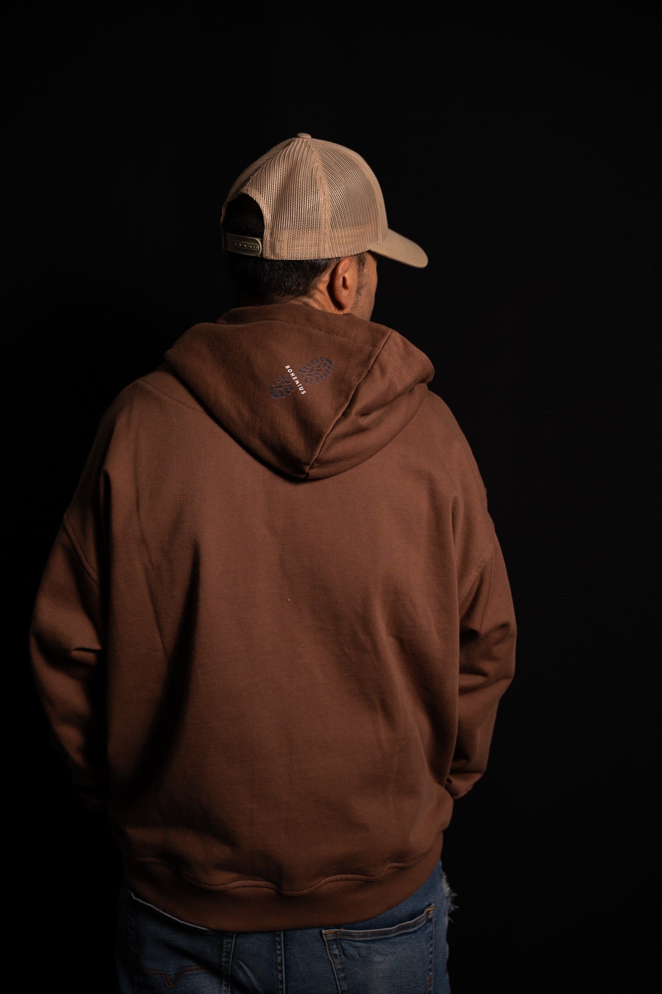 SUDADERA MARRON CREMALLERA BOHEMIUS