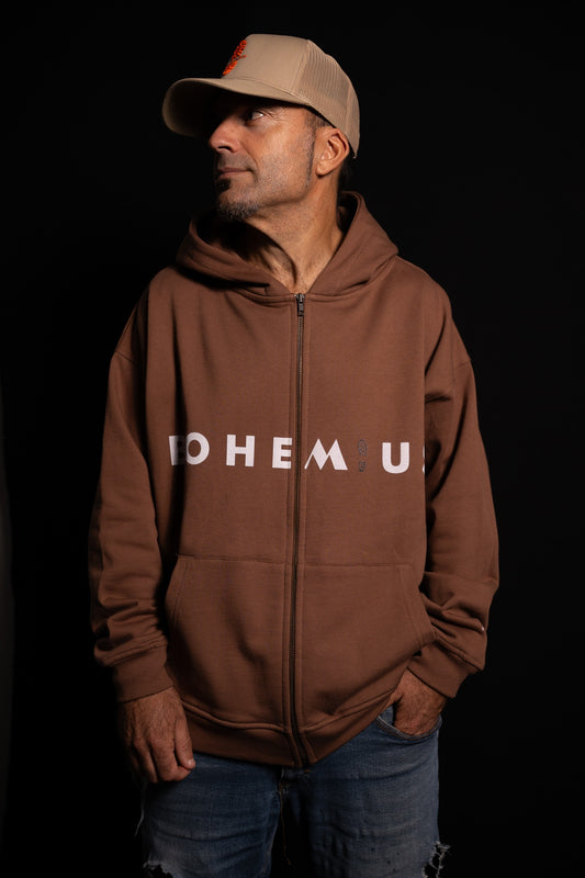 SUDADERA MARRON CREMALLERA BOHEMIUS
