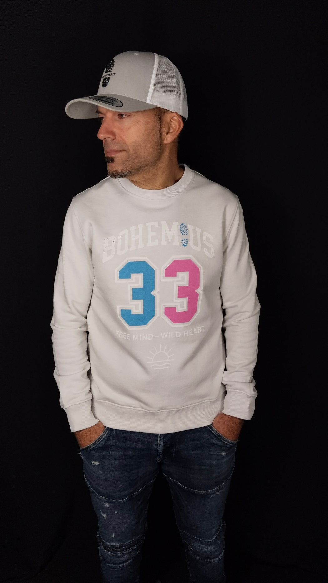 SUDADERA GRIS BOHEMIUS 33 BICOLOR