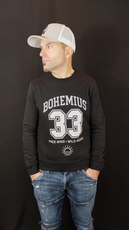 SUDADERA NEGRA BOHEMIUS 33 GRIS