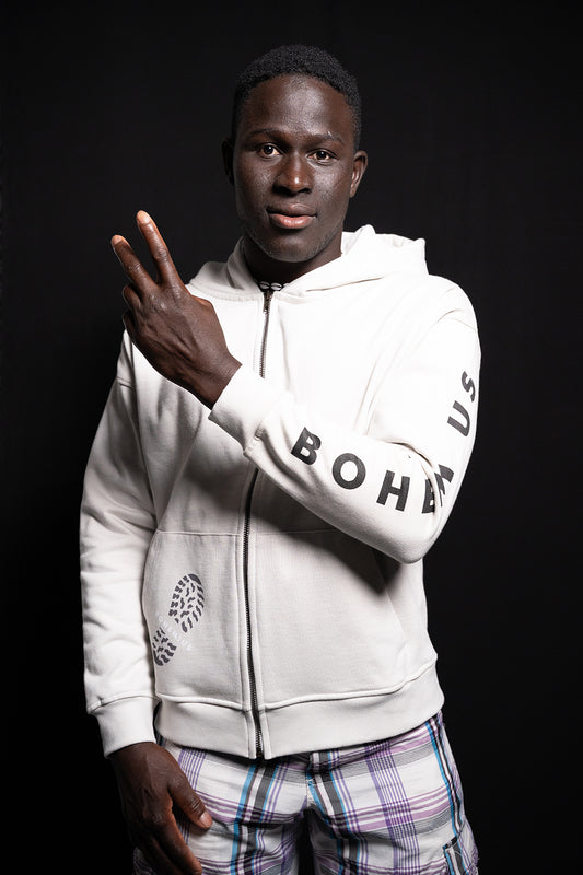 SUDADERA GRIS HIELO ALWAYS UP CON CREMALLERA